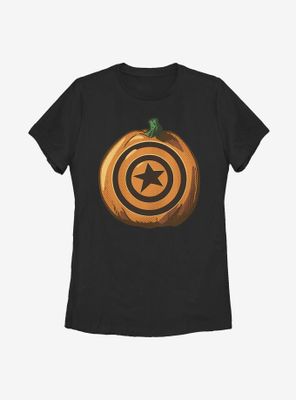 Marvel Captain America Pumpkin Womens T-Shirt