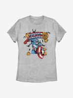 Marvel Captain America Pumpkins Womens T-Shirt