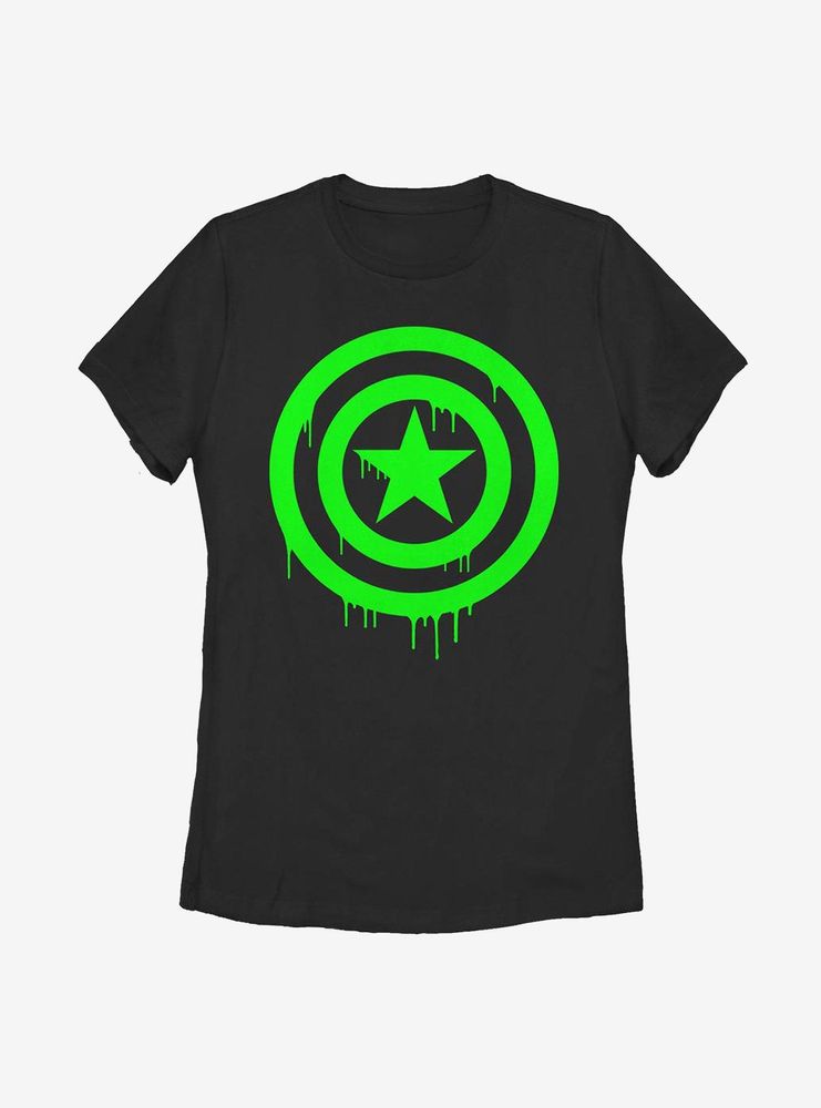 Marvel Captain America Oozing Shield Womens T-Shirt