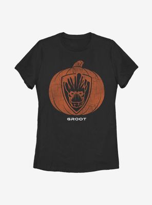 Marvel Guardians Of The Galaxy Groot Pumpkin Womens T-Shirt