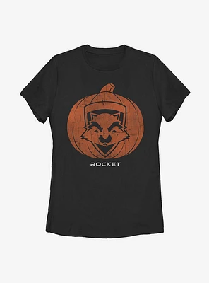 Marvel Guardians Of The Galaxy Rocket Pumpkin Womens T-Shirt