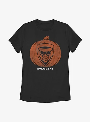 Marvel Guardians Of The Galaxy Star Lord Pumpkin Womens T-Shirt