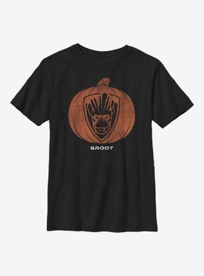 Marvel Guardians Of The Galaxy Groot Pumpkin Youth T-Shirt