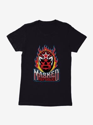 Legends Of Lucha Libre Masked Fire Logo Womens T-Shirt