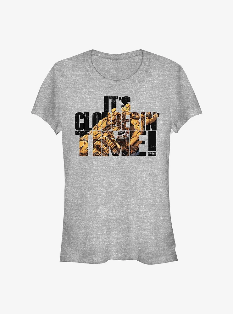 Marvel Fantastic Four Clobberin' Text Girls T-Shirt