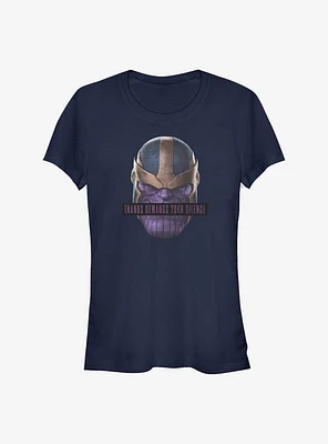 Marvel Avengers Thanos Demands Silence Girls T-Shirt