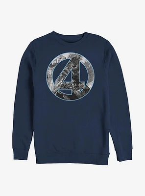 Marvel Fantastic Four Badge Crew Sweatshirt