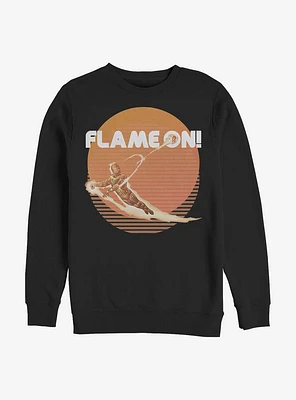 Marvel Fantastic Four Retro Flame Crew Sweatshirt