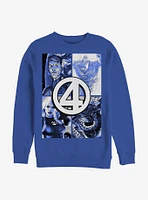 Marvel Fantastic Four Straight Boxes Crew Sweatshirt