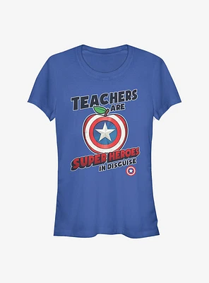 Marvel Captain America Teachers Are Superheroes Girls T-Shirt