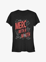 Marvel Deadpool Sketchy Merc Girls T-Shirt