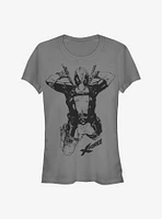 Marvel Deadpool Straight Black Girls T-Shirt