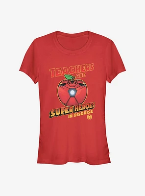 Marvel Iron Man Teachers Are Superheroes Girls T-Shirt