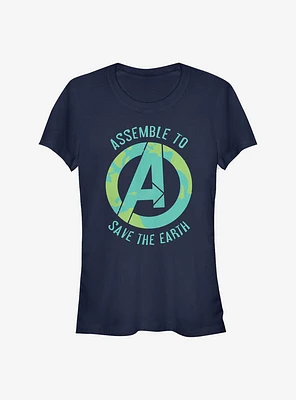 Marvel Avengers Assembling To Save Girls T-Shirt