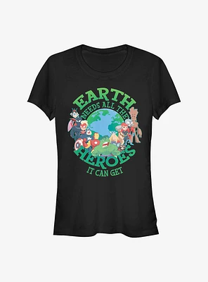 Marvel Avengers Earth Needs Heroes Girls T-Shirt