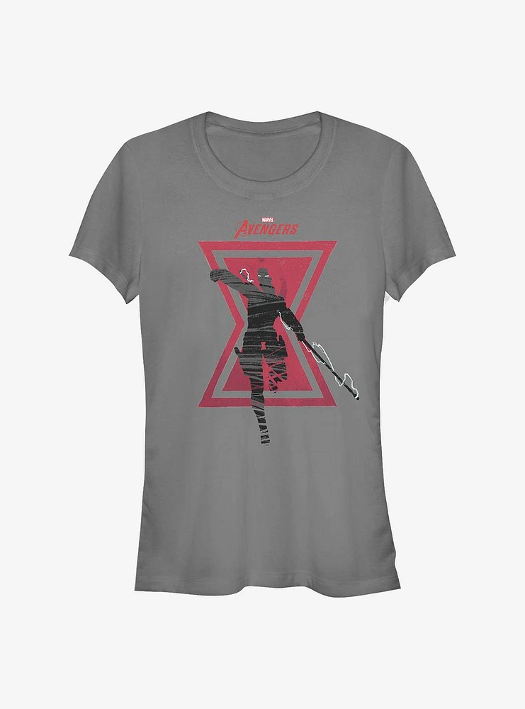 Marvel Black Widow Silhouette Girls T-Shirt