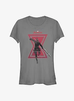 Marvel Black Widow Silhouette Girls T-Shirt