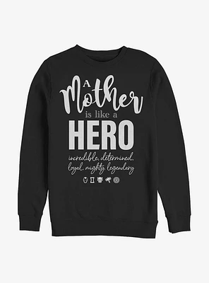 Marvel Avengers A Mother Hero Quote Crew Sweatshirt