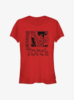 Marvel Fantastic Four Torch Pose Girls T-Shirt