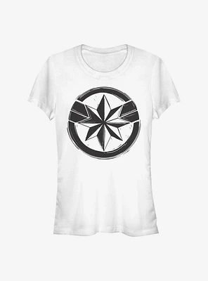 Marvel Captain Woodcut Girls T-Shirt