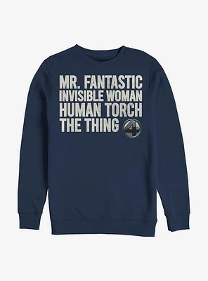 Marvel Fantastic Four Stack Crew Sweatshirt