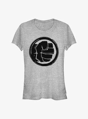 Marvel The Hulk Woodcut Girls T-Shirt