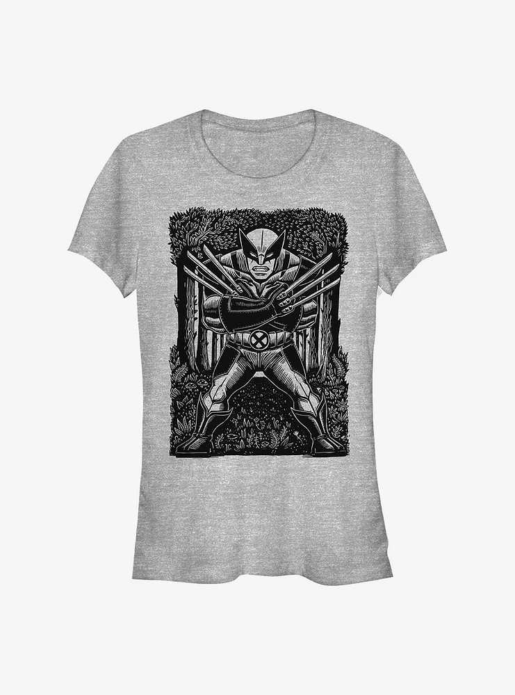 Marvel Wolverine Stencil Girls T-Shirt