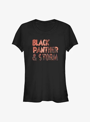 Marvel Black Panther Storm Text Fill Girls T-Shirt
