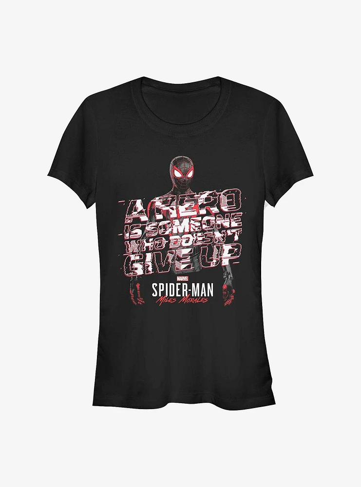 Marvel Spider-Man Miles Morales A Hero Editorial Girls T-Shirt