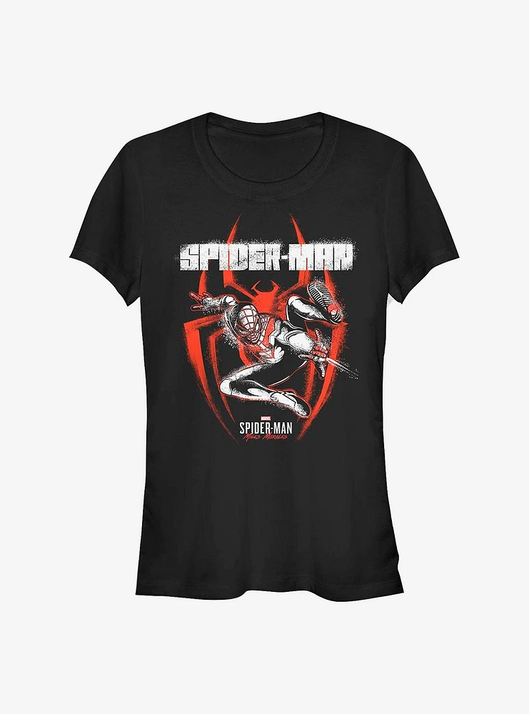 Marvel Spider-Man Miles Morales Spray Girls T-Shirt