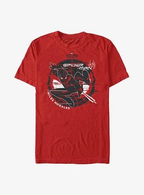 Marvel Spider-Man Miles Morales Two Tone Glitch Art T-Shirt