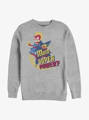 Marvel Captain Super Power Mom Crew Sweatshirt
