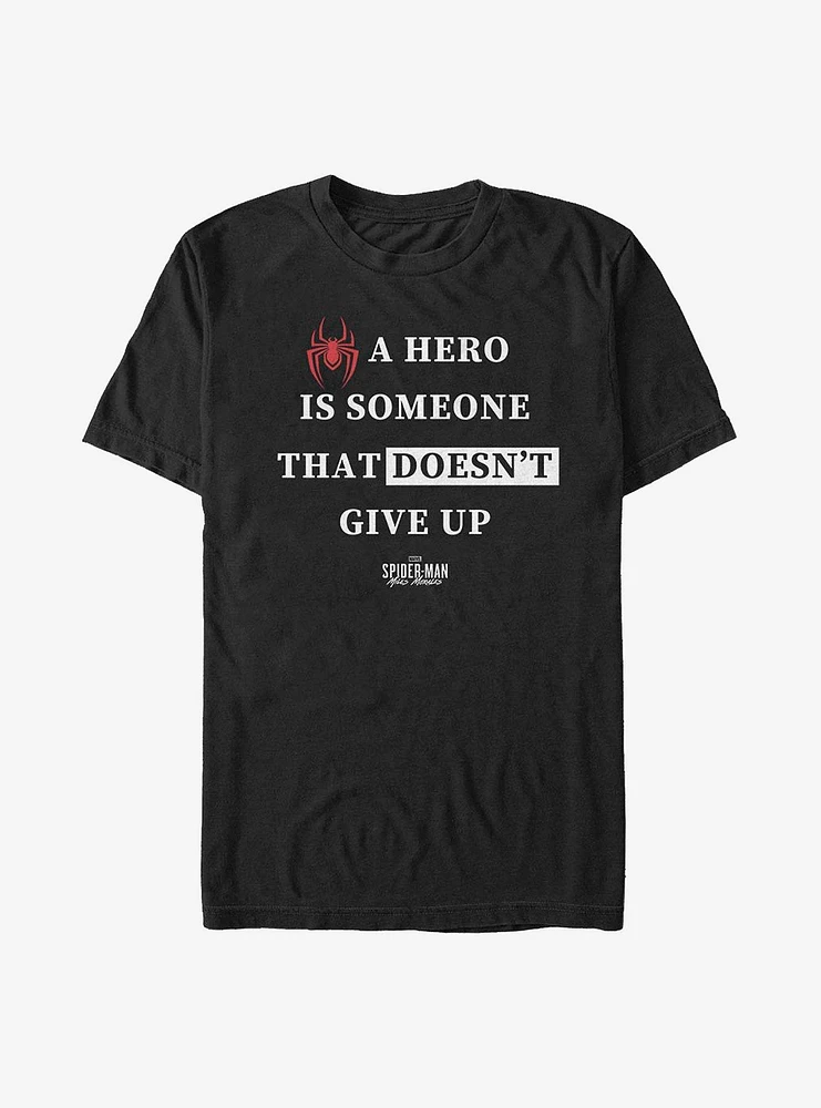 Marvel Spider-Man Miles Morales Hero Text T-Shirt