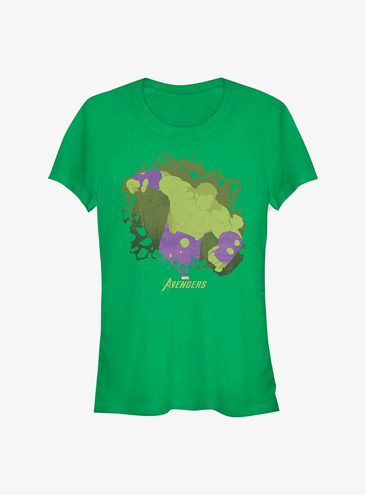 Marvel The Hulk Silhouette Girls T-Shirt