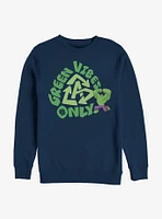 Marvel The Hulk Green Vibes Crew Sweatshirt