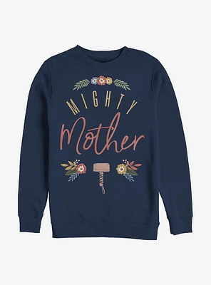 Marvel Thor Might Mother Floral Crew Sweatshirt