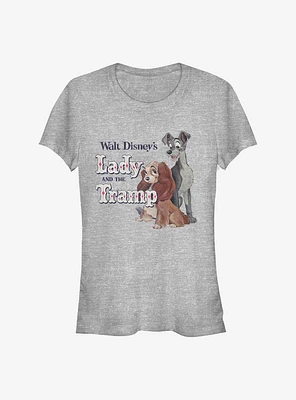 Disney Lady And The Tramp Movie Title Girls T-Shirt