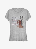 Disney Lady And The Tramp Movie Title Girls T-Shirt