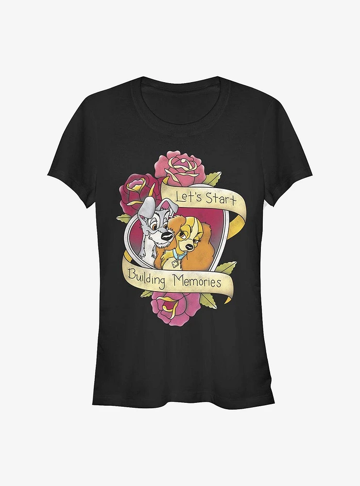 Disney Lady And The Tramp Tatoo Girls T-Shirt