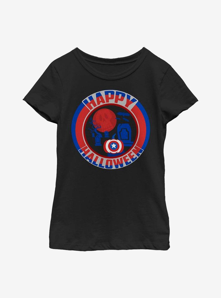 Marvel Captain America Happy Halloween Youth Girls T-Shirt