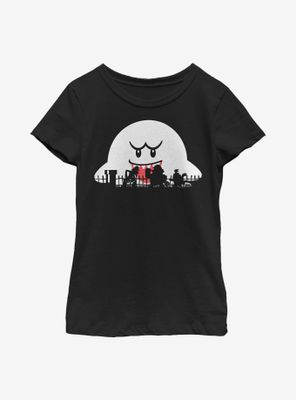 Nintendo Mario Halloween Silhouettes Youth Girls T-Shirt