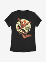 Marvel Spider-Man Halloween Moon Womens T-Shirt