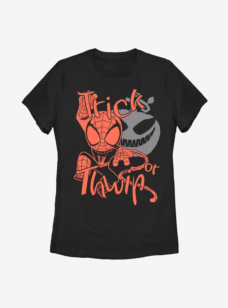 Marvel Spider-Man Trick Or Thwip Womens T-Shirt