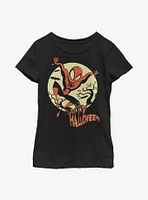 Marvel Spider-Man Halloween Moon Youth Girls T-Shirt