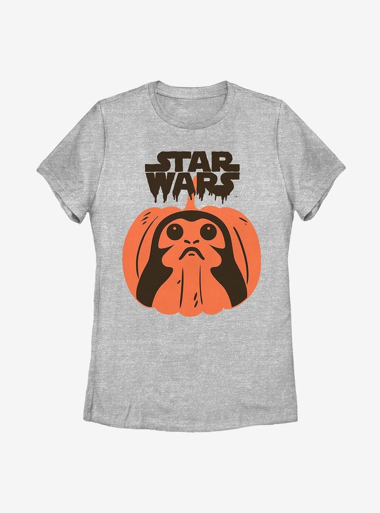 Star Wars Porg Pumpkin Womens T-Shirt