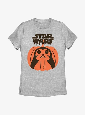 Star Wars Porg Pumpkin Womens T-Shirt