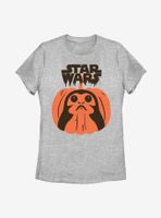 Star Wars Porg Pumpkin Womens T-Shirt