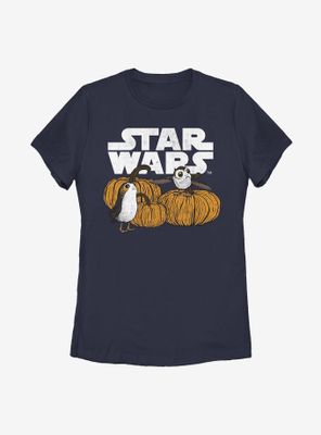 Star Wars Pumpkin Patch Porg Womens T-Shirt