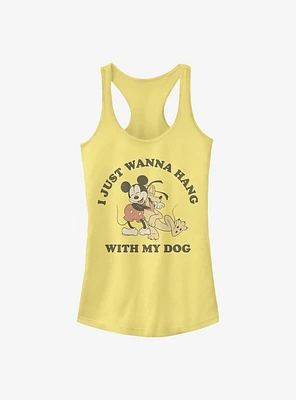 Disney Mickey Mouse & Pluto Dog Lover Girls Tank Top