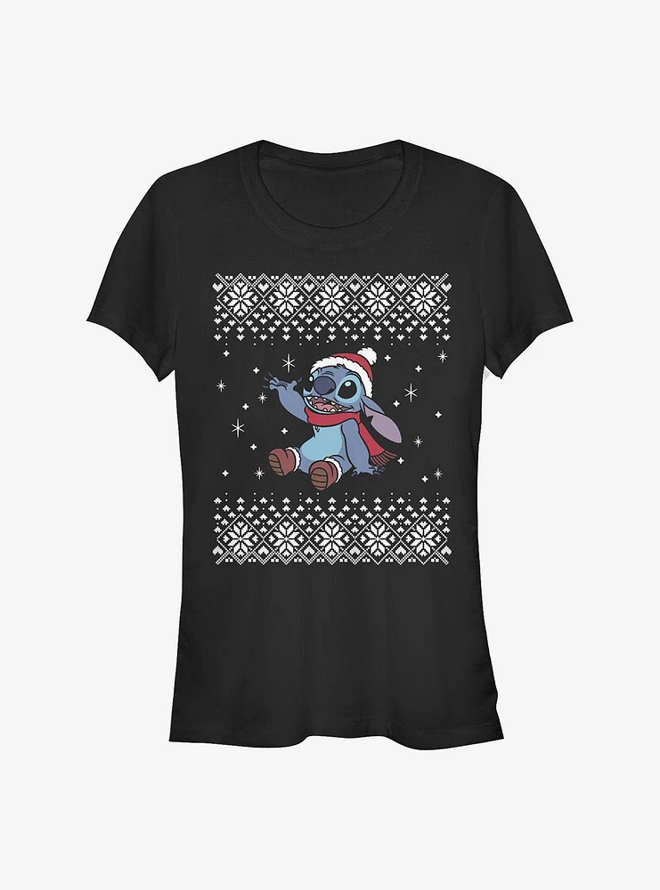 Disney Lilo & Stitch Christmas Front Girls T-Shirt